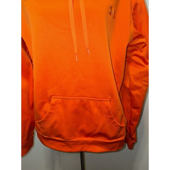 Under Armor Large Hoodie Pullover Orange Long Sleeve Sport - Picture 3 of 7
